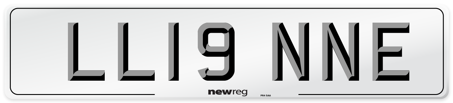 LL19 NNE Number Plate from New Reg